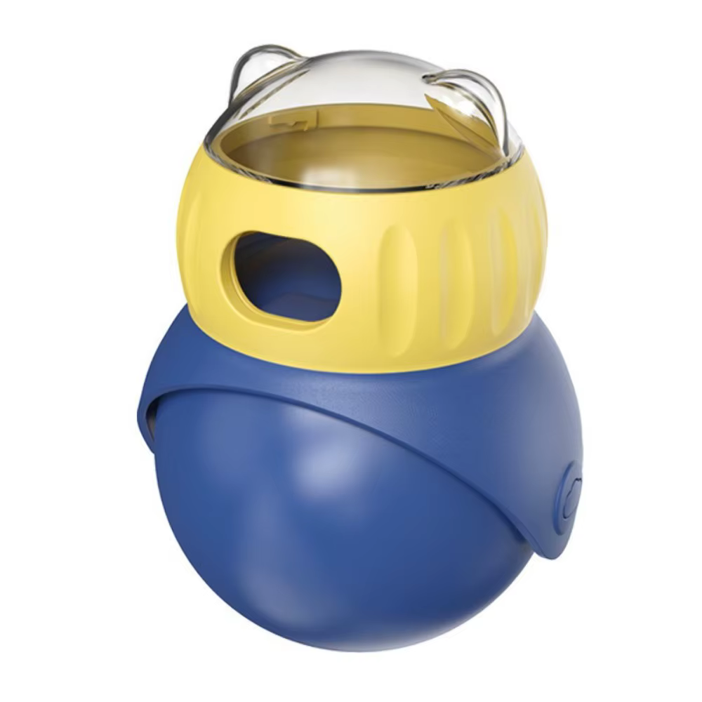 Juguetes de rompecabezas para gatos con dispensador de golosinas ajustable, bolita de enriquecimiento resistente, alimentador lento interactivo, juguetes de ejercicio y persecución — imagen 4