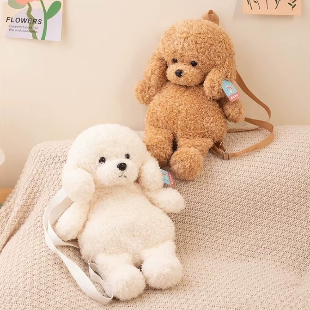 Mochilas de Teddy Perro con forma de Poodle Kawaii para Niñas Estudiantes — imagen 5