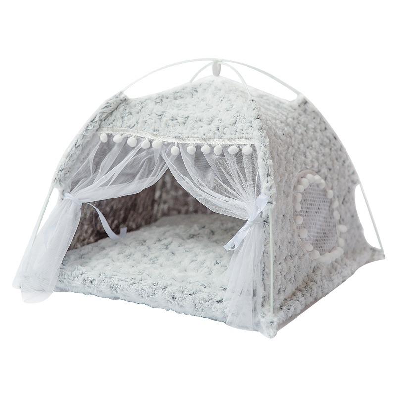 Cat Nest Summer Cat Tent Cat House Semi enclosed Pet Bed Four Seasons Dog Nest Villa Bed Supplies — image 6