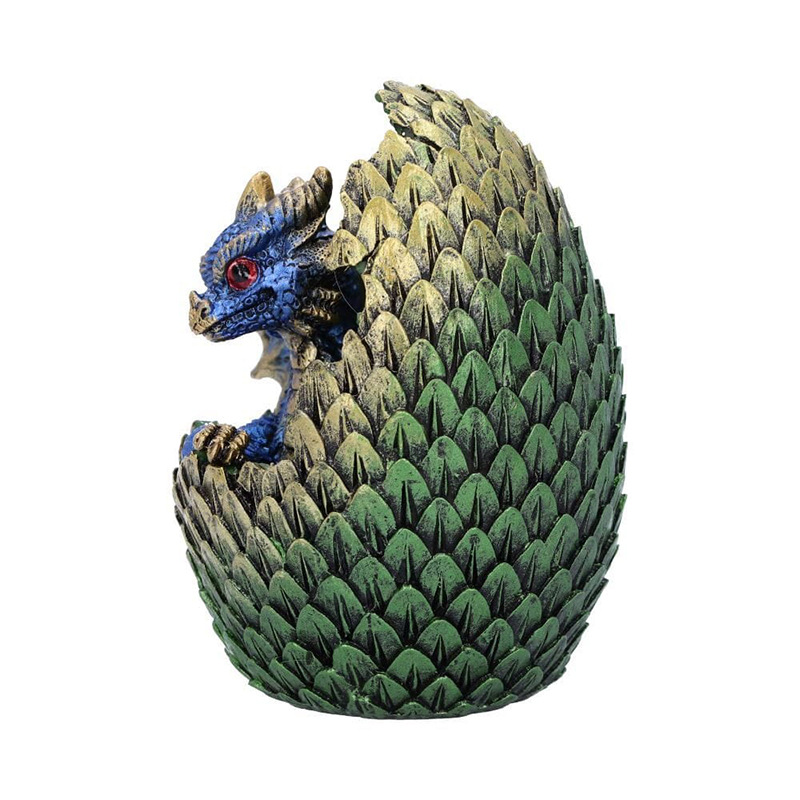 Estatua de Huevo Dragón Lava Bebé Dragón Figura de Arte en Resina para Manualidades — imagen 4