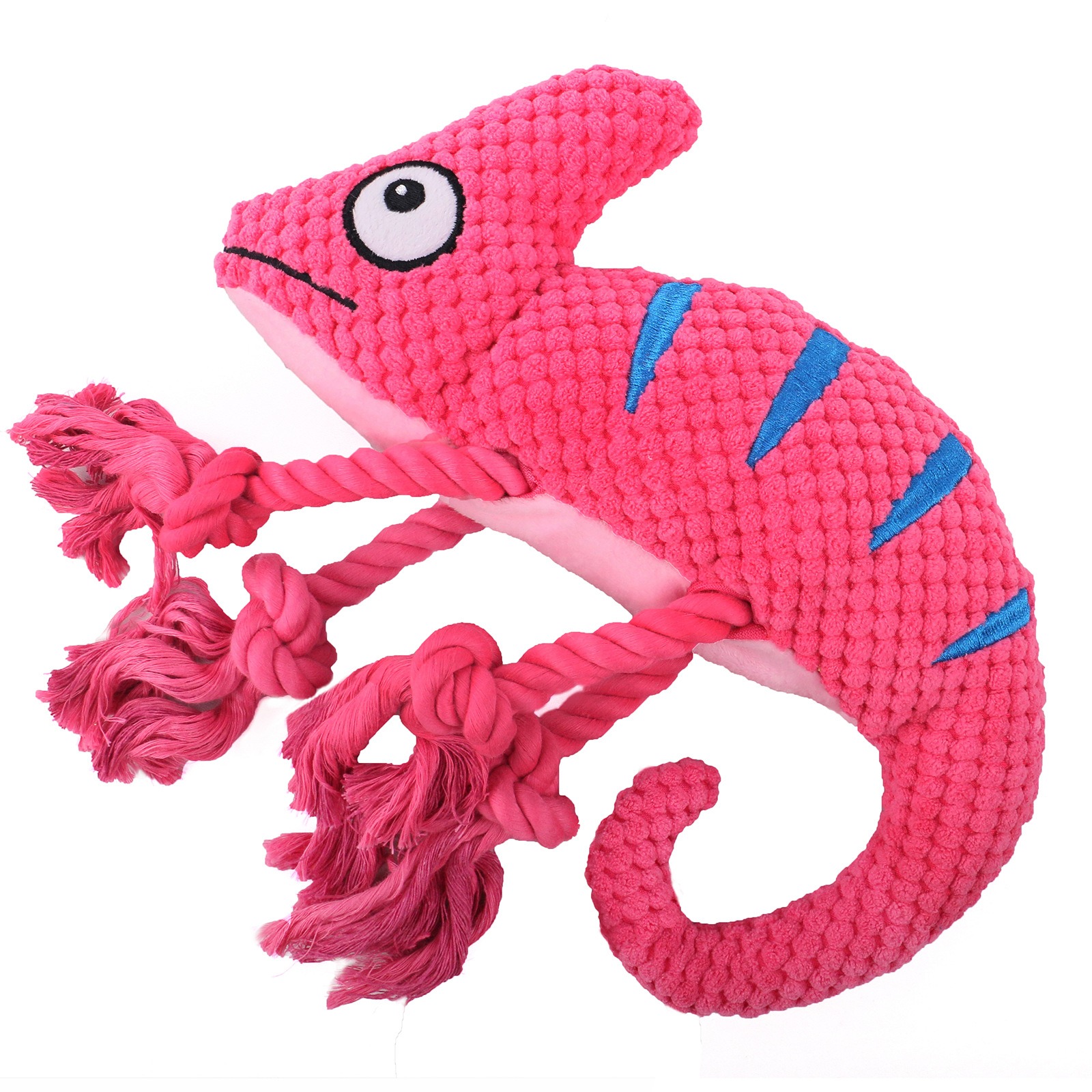 Medium to large-sized dog plush filled chameleon pull-out interactive and sturdy pet toy, vocalization dog toy — image 4