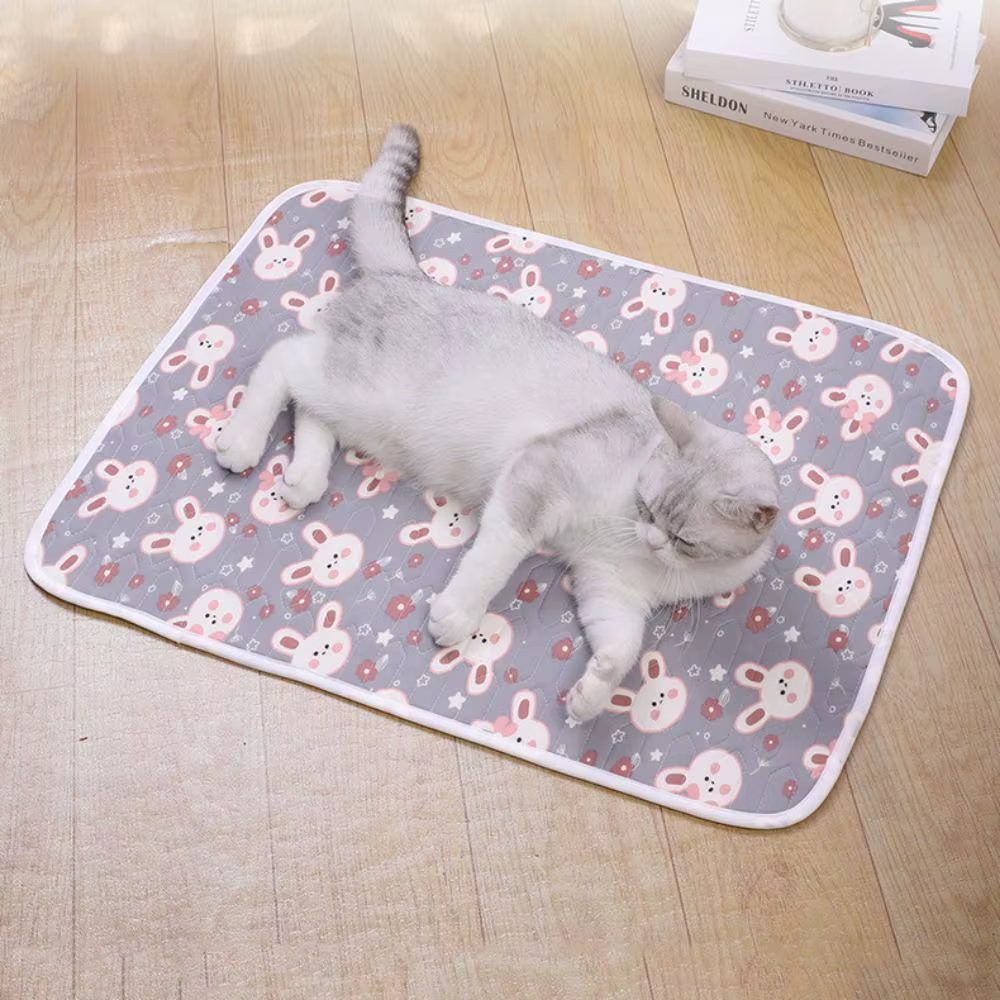 Pet Dog Bed Mats Cartoon Dog Cooling Mat Latex Cotton Non-slip Pet Ice Pad Soft Pet Cool Mat Bed Camping — image 2