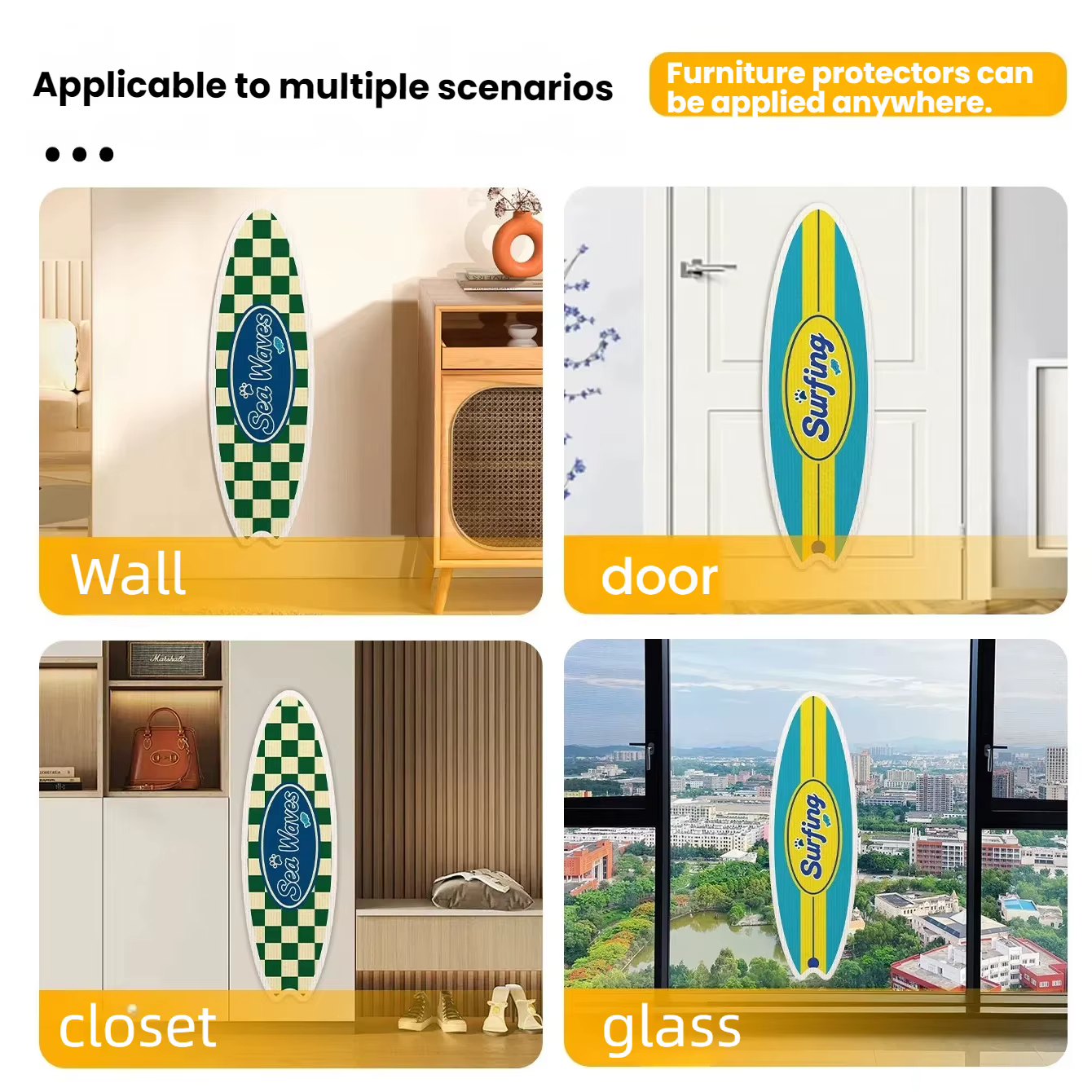 A Cat Scratcher Post in the Shape of a Surfboard, Wall-mounted, Made of Natural Sisal Material, and Free of Debris, Toy for Cats — image 6