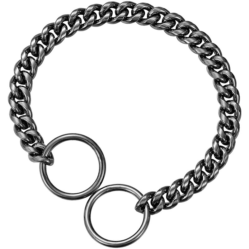 Gold Stainless Steel Dog Necklace P-Chain Titanium Steel Collar — image 2