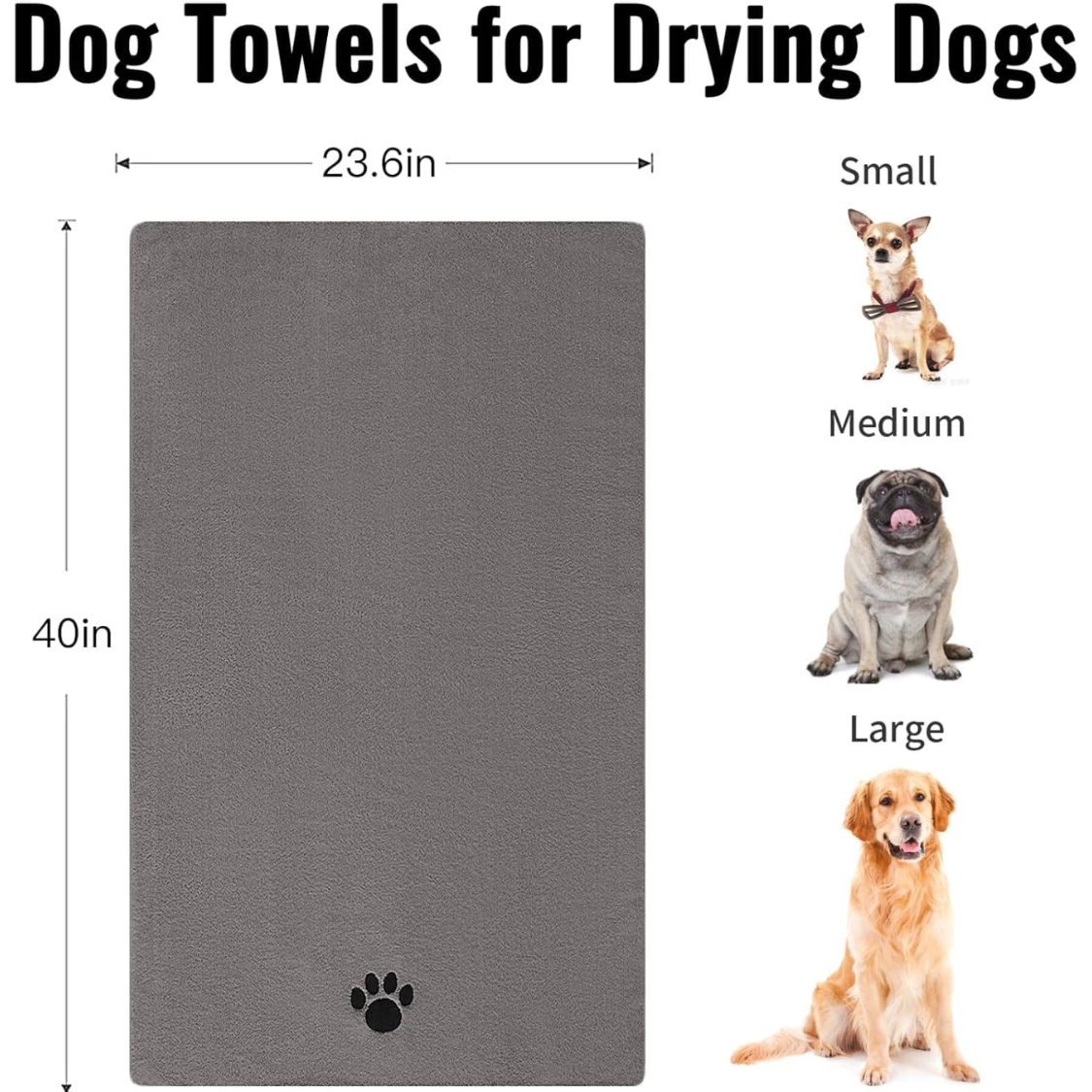 Paquete de 2 Toallas de Microfibra Para Secar Perros, Toallas Súper Absorbentes y Suaves Para Perros o Gatos — imagen 5