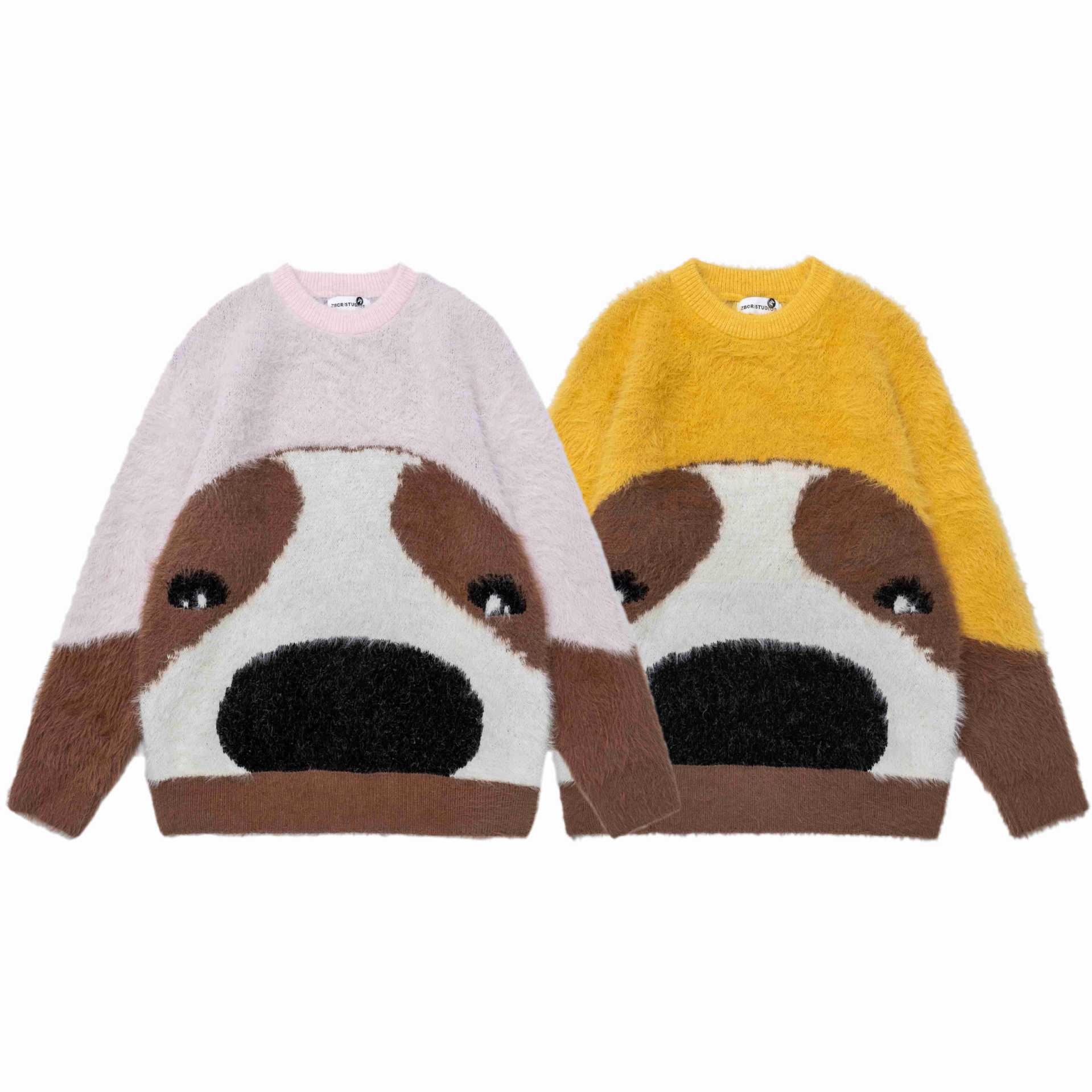 Color blocking plush dog sweater — image 6