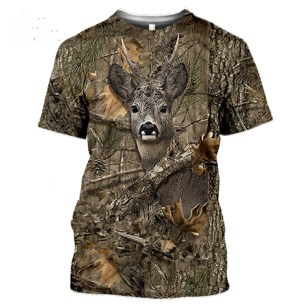 Outdoor Jungle Camouflage Animal Mesh T Shirt — image 4