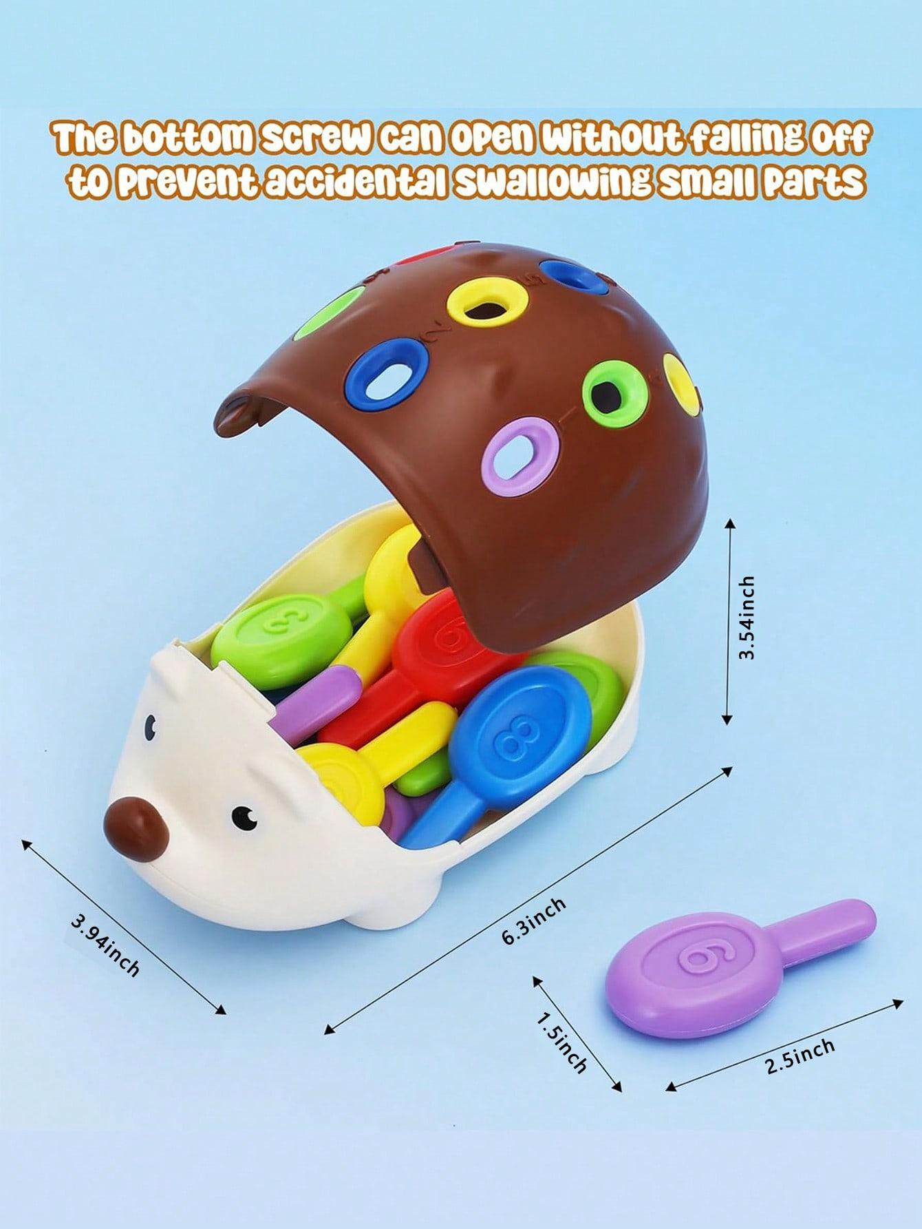 Conjunto Educativo de Erizo para Niños: 1 Base y 10 Espinas Coloridas con Números Perfecto para Regalos de Cumpleaños o Navidad para Bebés de 1 a 3 años — imagen 7