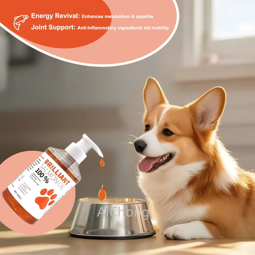 Aceite de Salmón de Grado Humano (500ml, 300ml, 200ml 100ml) para Perros y Gatos Suplemento con Ácidos Grasos Omega-3 para Salud Óptima y Nutrición — imagen 5