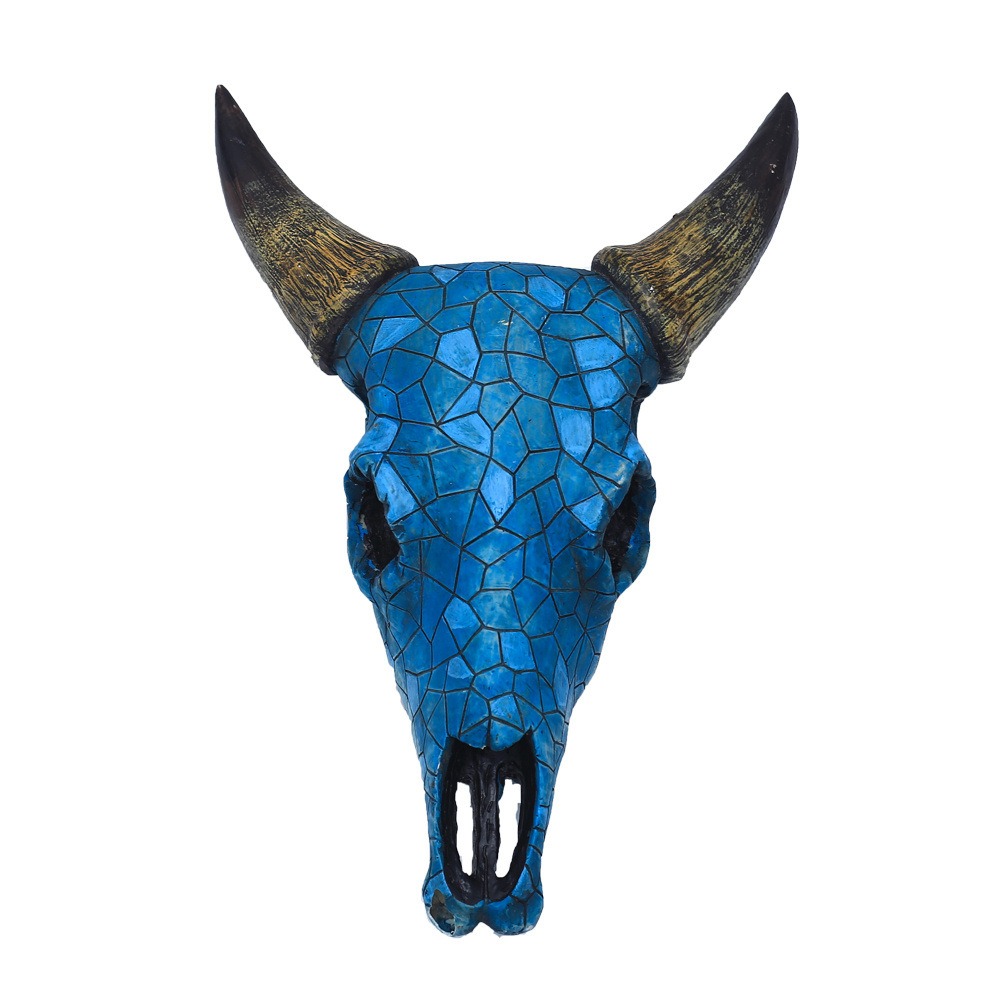 Creative home decoration wall ornaments with pointed cow head bone — image 1