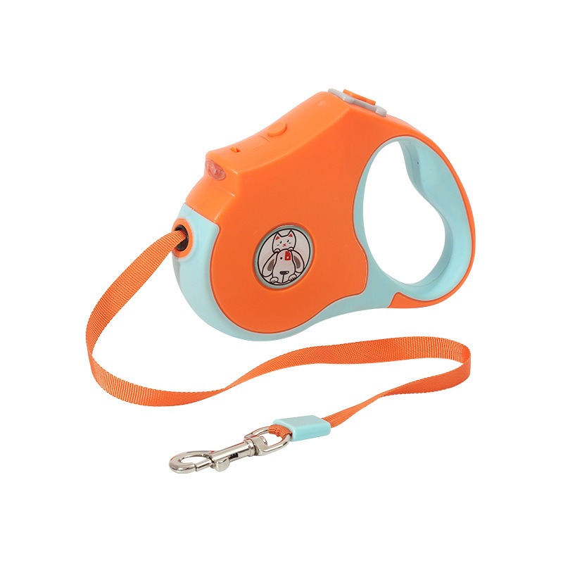 Automatic Traction Rope Pet Supplies Automatic Retractable Traction Leash With Lights Out Walking Dog Light Dog Leash — image 5