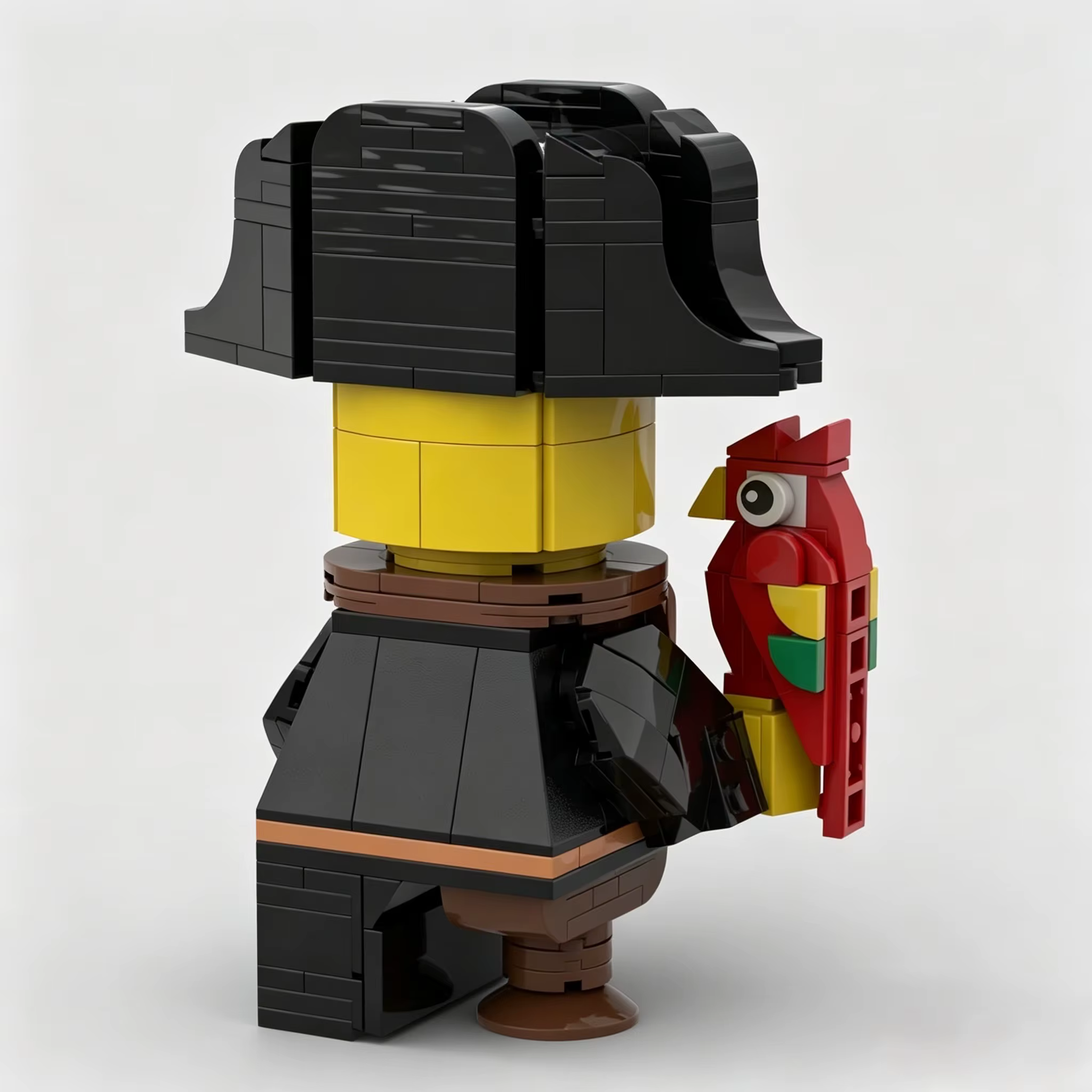 Pirate Character Assembly Toy with Parrot, Creative Adventure Style Model Building Set for Desktop Decoration & Collection — image 3