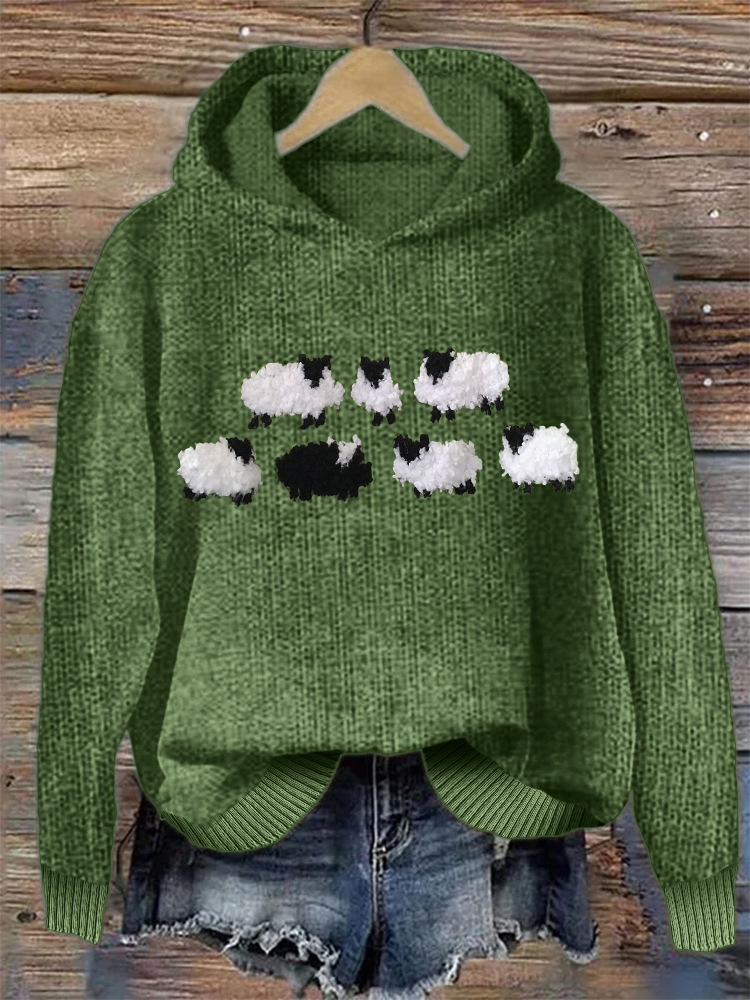 Suéter con Capucha de Estampado Animal para Mujer — imagen 6