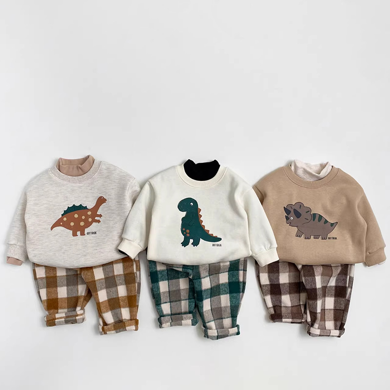 Cartoon dinosaur hoodie spring and autumn versatile top — image 5