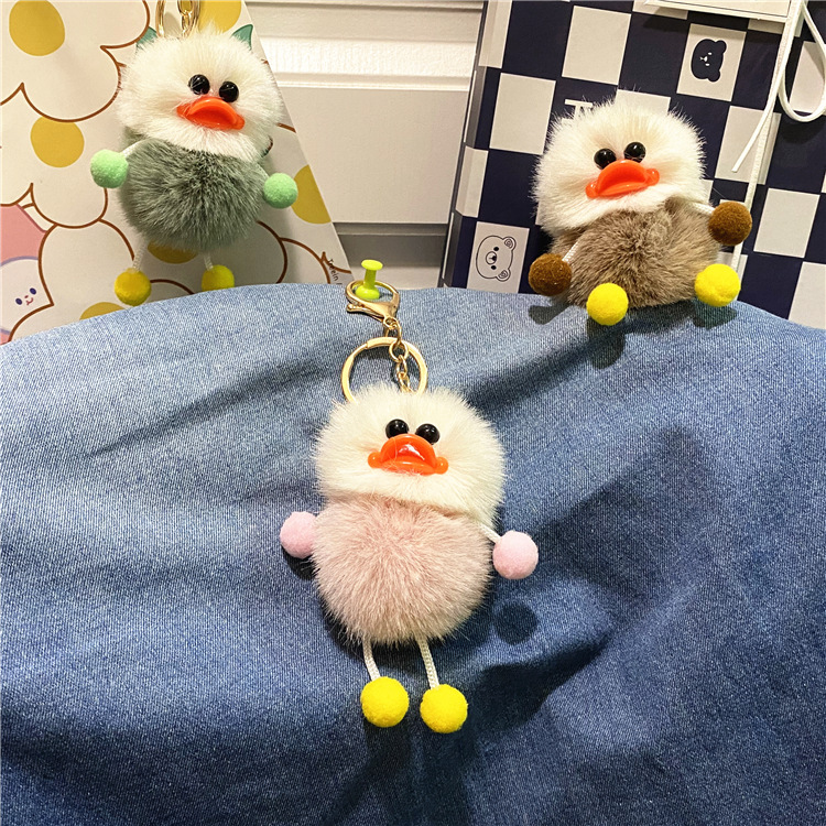 Ugly Cute Duck Key Chain Cute Plush Student Bag Pendant Cartoon Elf Car Key Chain Accessories — image 12