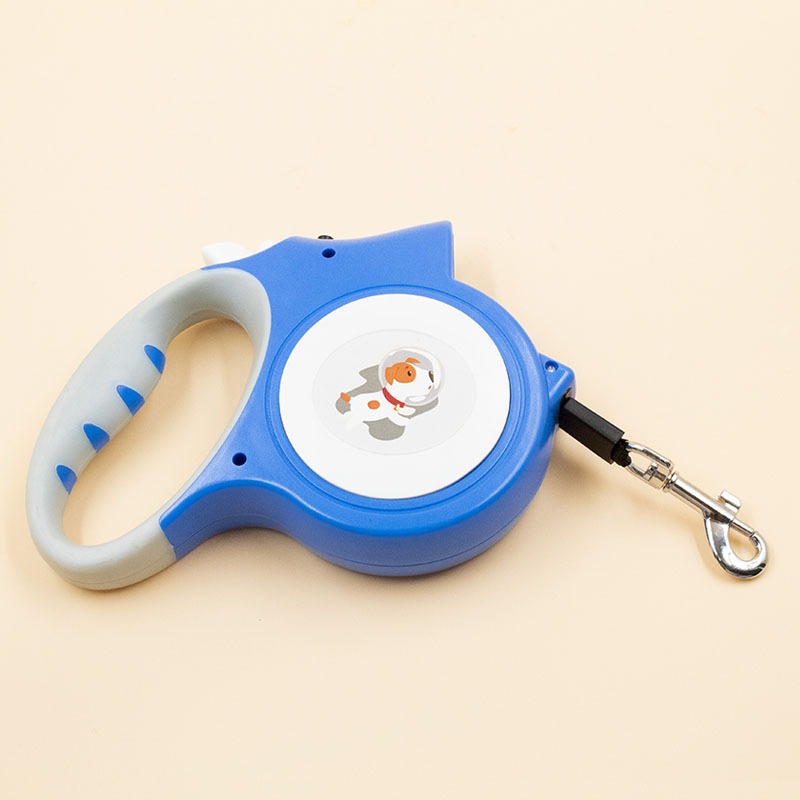 Pet 5-meter automatic retractable leash with light dog walker, small dog leash with rope — image 4