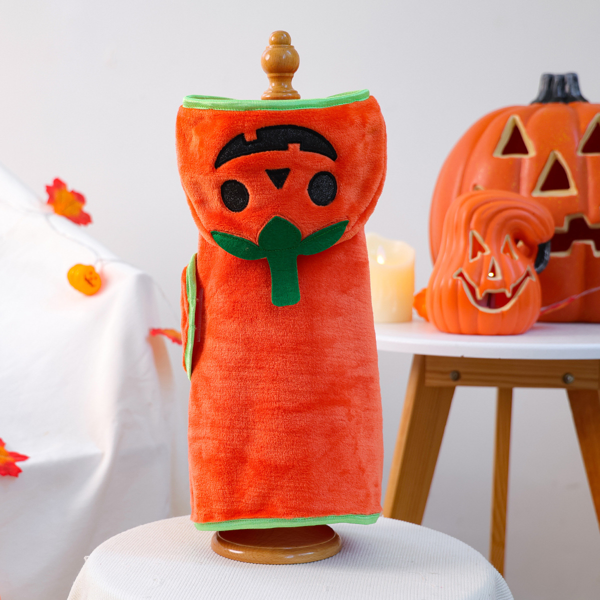 Halloween Pet Bath Towel Dog Cat Pumpkin Costume Robe Pet Supplies for Small Dogs — image 8