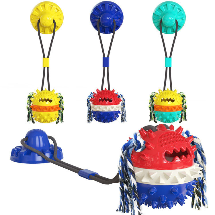 Strong Suction Cup Dog Toy Molar Dog Products Bite Resistant Sound Ball a Pet Products — image 1