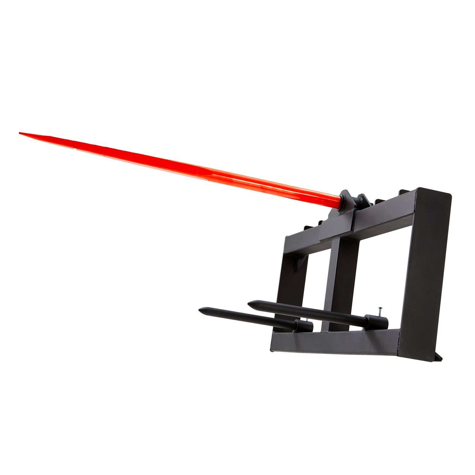 Hay Spear, Bale Spears 1600lbs Loading Capacity, Skid Steer Loader Tractor Attachment With 2pcs Stabilizer Spears, Quick Attach Spike Forks — image 5