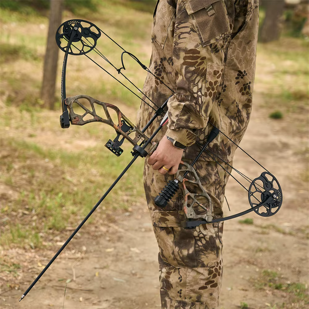 Conjunto de Arco Compuesto para Caza y Tiro con Peso de Tracción Ajustable 19-70lbs IBO 320 FPS — imagen 3