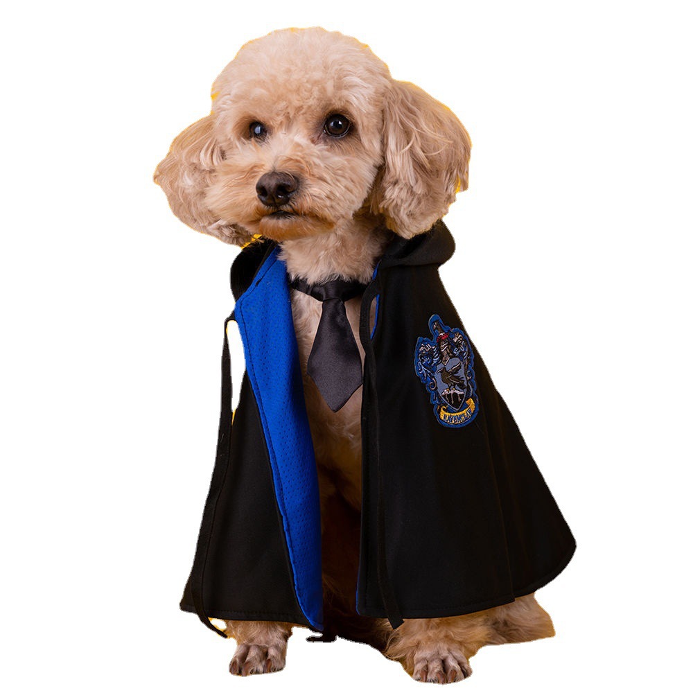 Pet Cloak Embroidered Cloak Cat Shaped Up Costume Harry Potter Wizardry Academy Style Teddy Bears Dog Clothes — image 5