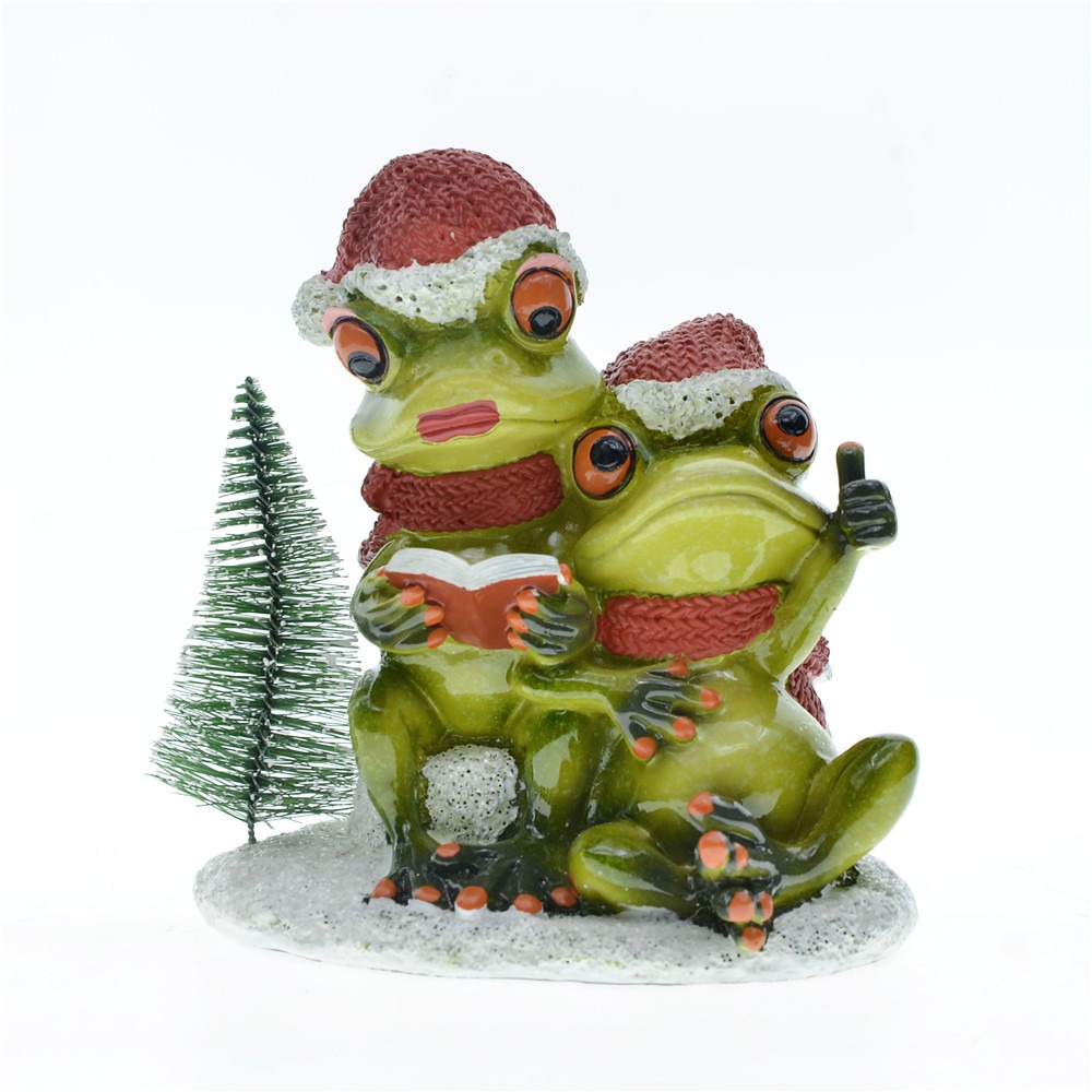 Couple frog resin handicraft ornaments
