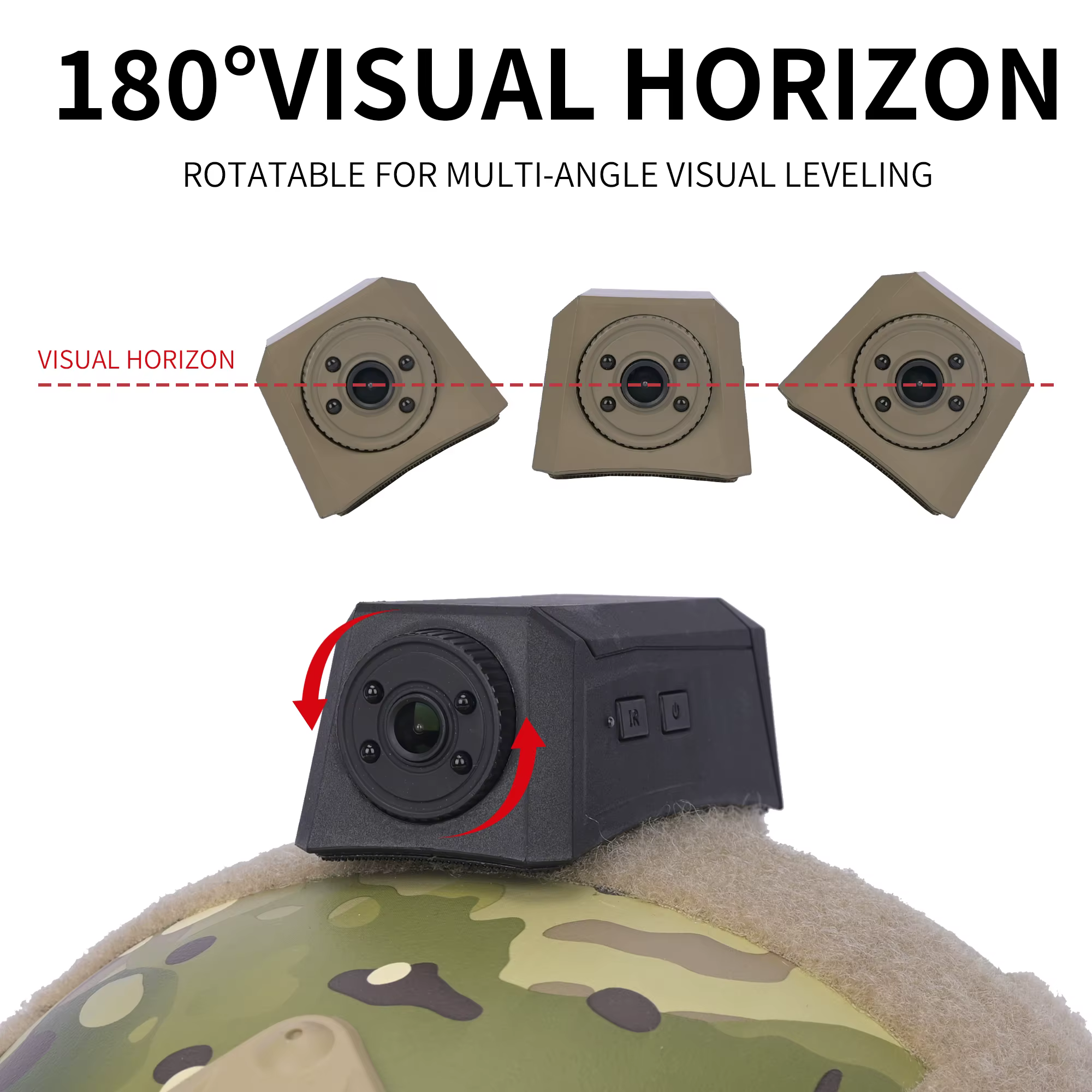 Cámara de Gafas Tácticas 720P HD con Grabación de Video y Captura de Fotos, Montaje Variable para Gafas Tácticas FAST — imagen 2
