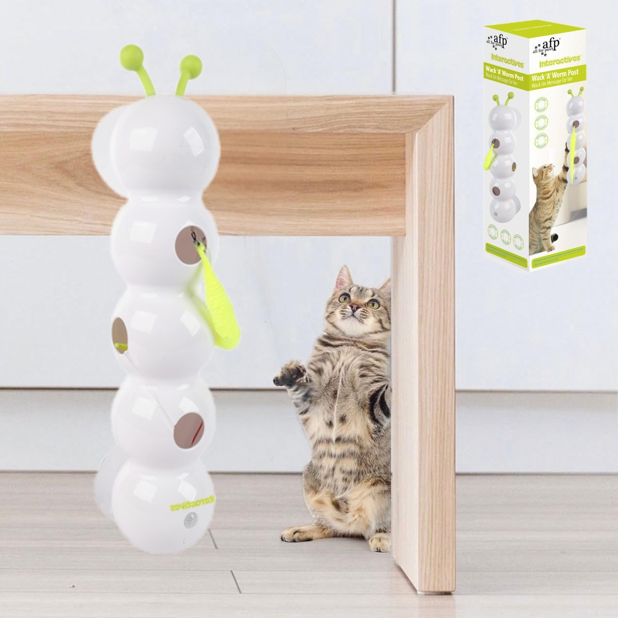 Interactive Smart Caterpillar Cat Toy with Suction Cup & Feather Tail — image 3