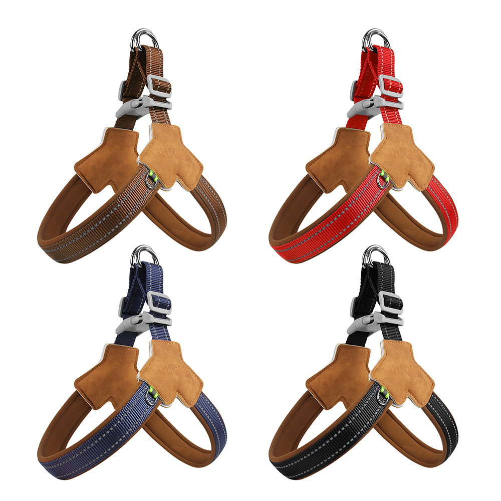 Dog Harness Chest Strap for Small and Medium Dogs, Reflective Leash for Outdoor Walking, Anti-Pull Design for Corgi, Bichon — image 2