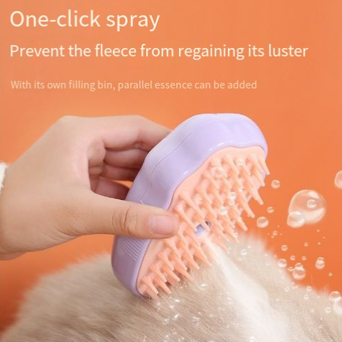 Pet spray comb cat dog pet bath brush hair removal comb one button spray anti flying hair massage brush — image 5