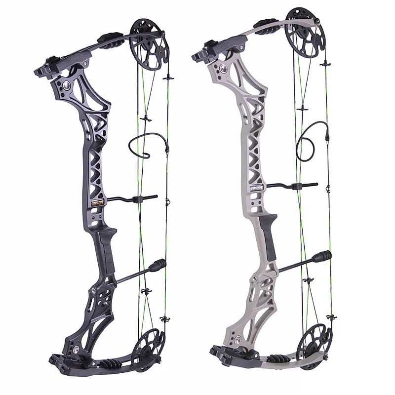 Nuevo Arco Compuesto de Aluminio M129 30-70lbs Pulido Ajustable 320 FPS Arco para Caza, Tiro y Pesca — imagen 1