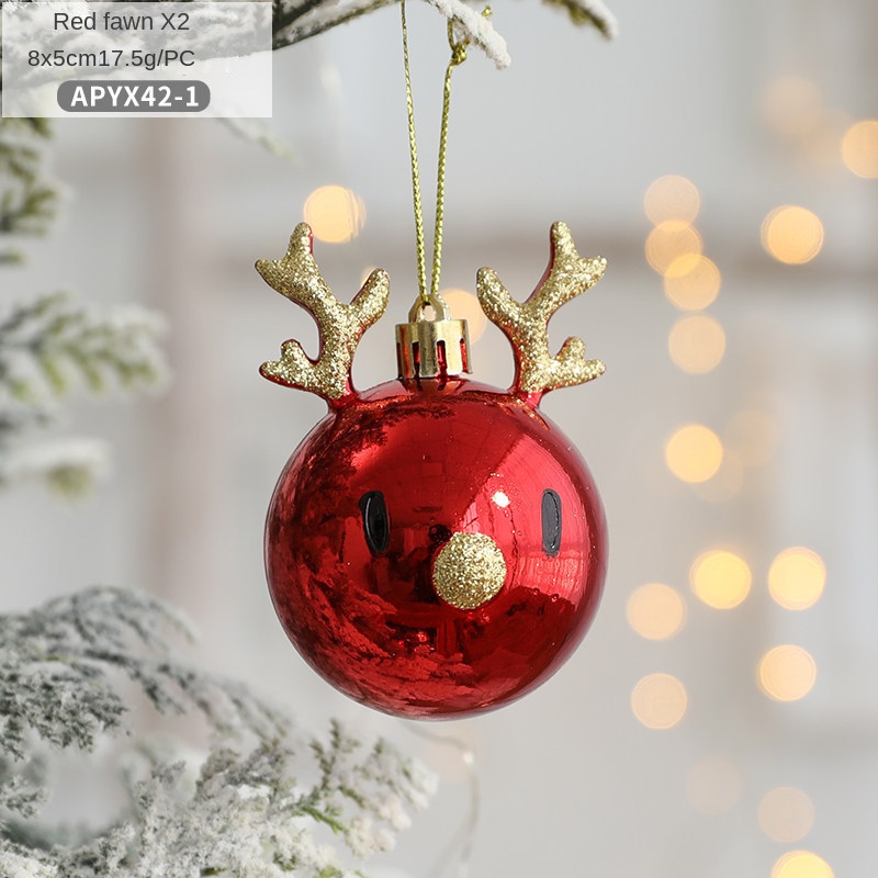 Christmas decorations, reindeer scene decorations, Christmas tree decorations, plastic ceiling ornaments, hanging balls — image 6