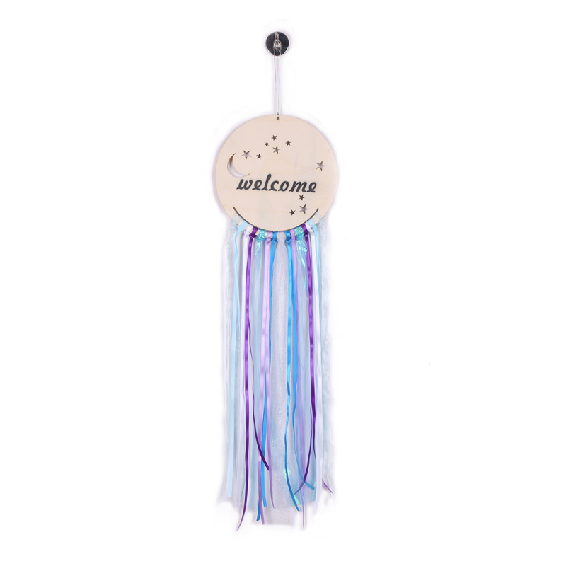 Home Decor Wood Plank Mermaid Blue Dream Catcher Room Decor Wall Hanging Wall Decoration — image 5