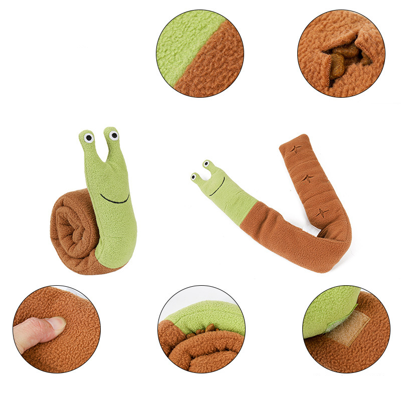 Snail Sniff Pet Toy Plush Molar Intelligence Puppy Toy Voice Interaction Pet Products — image 4