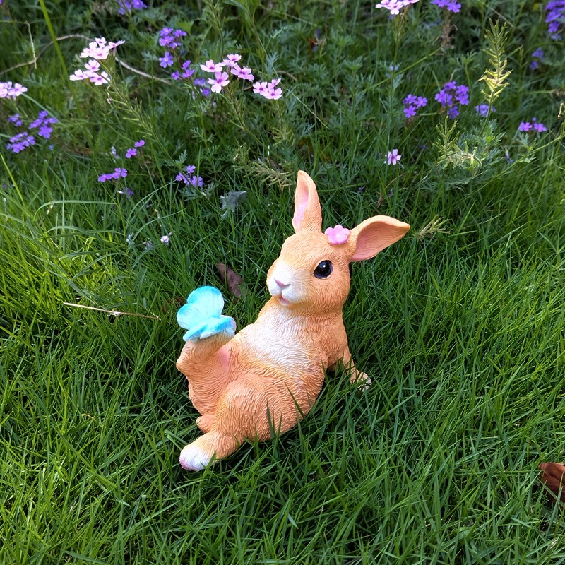 Outdoor cute rabbit ornaments — image 6