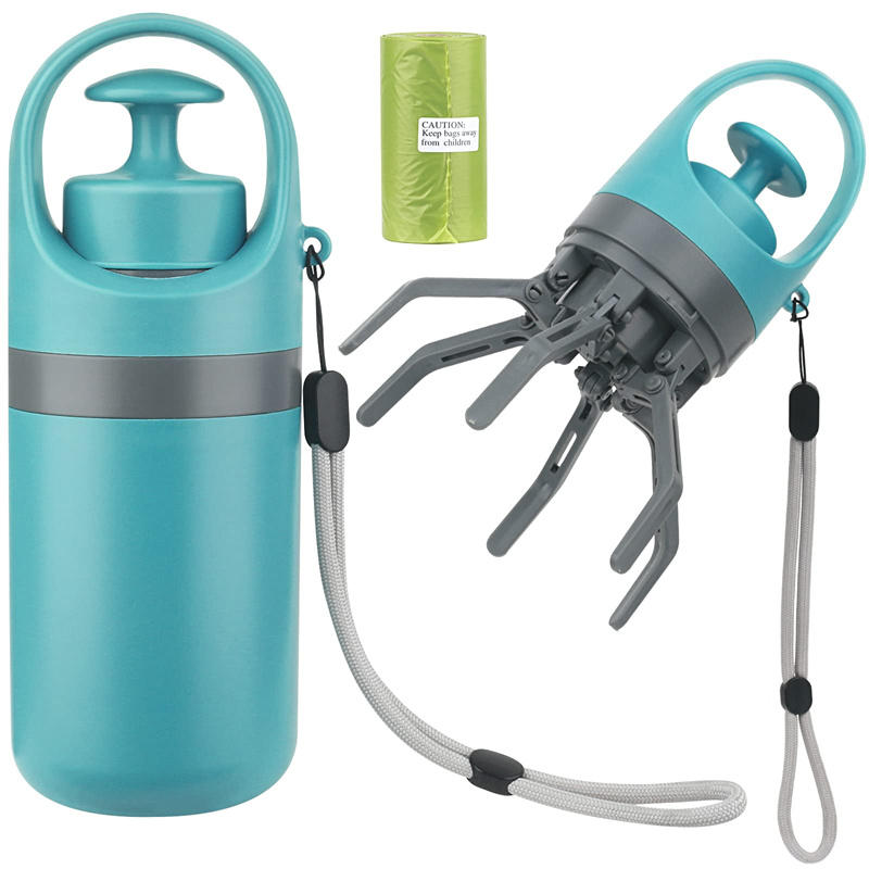Soplador Portátil Ligero de Heces Caninas con Dispensador Integrado de Bolsas para Recoger Excrementos de Perros con Ganchos de 8 Patas — imagen 9