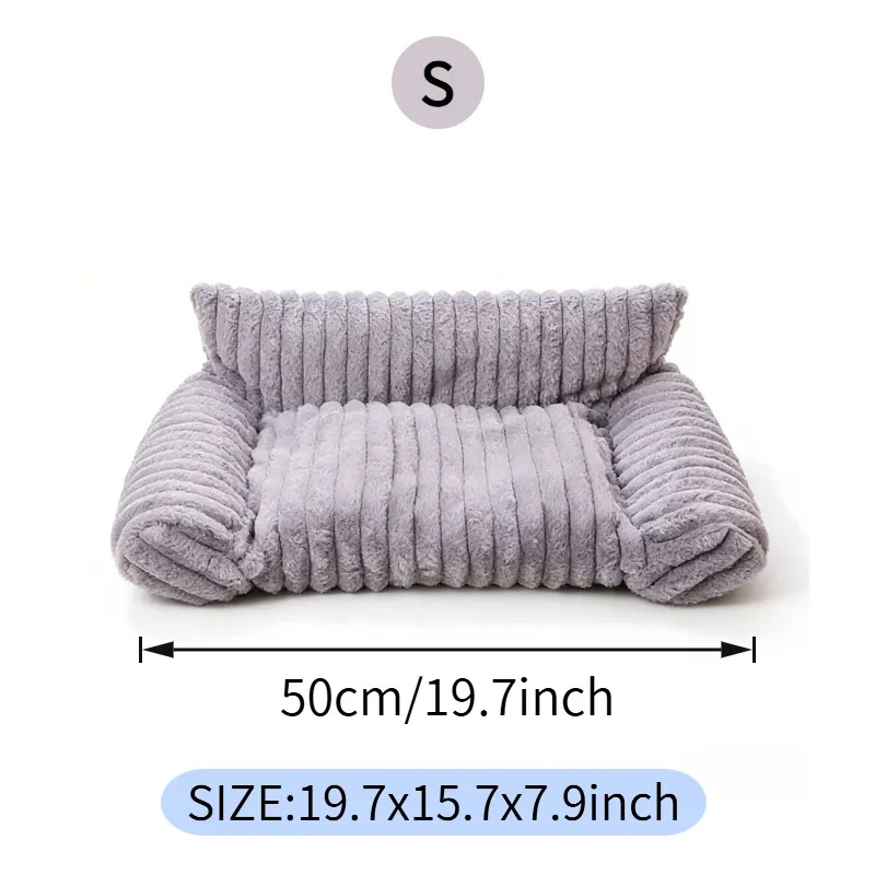 Cama Sofá para Gatos Adorables - Colchones de Pelo Suave con Forro Limpiable y Removible, Cunas de Gatos Fofos para Hogares Modernos — imagen 9