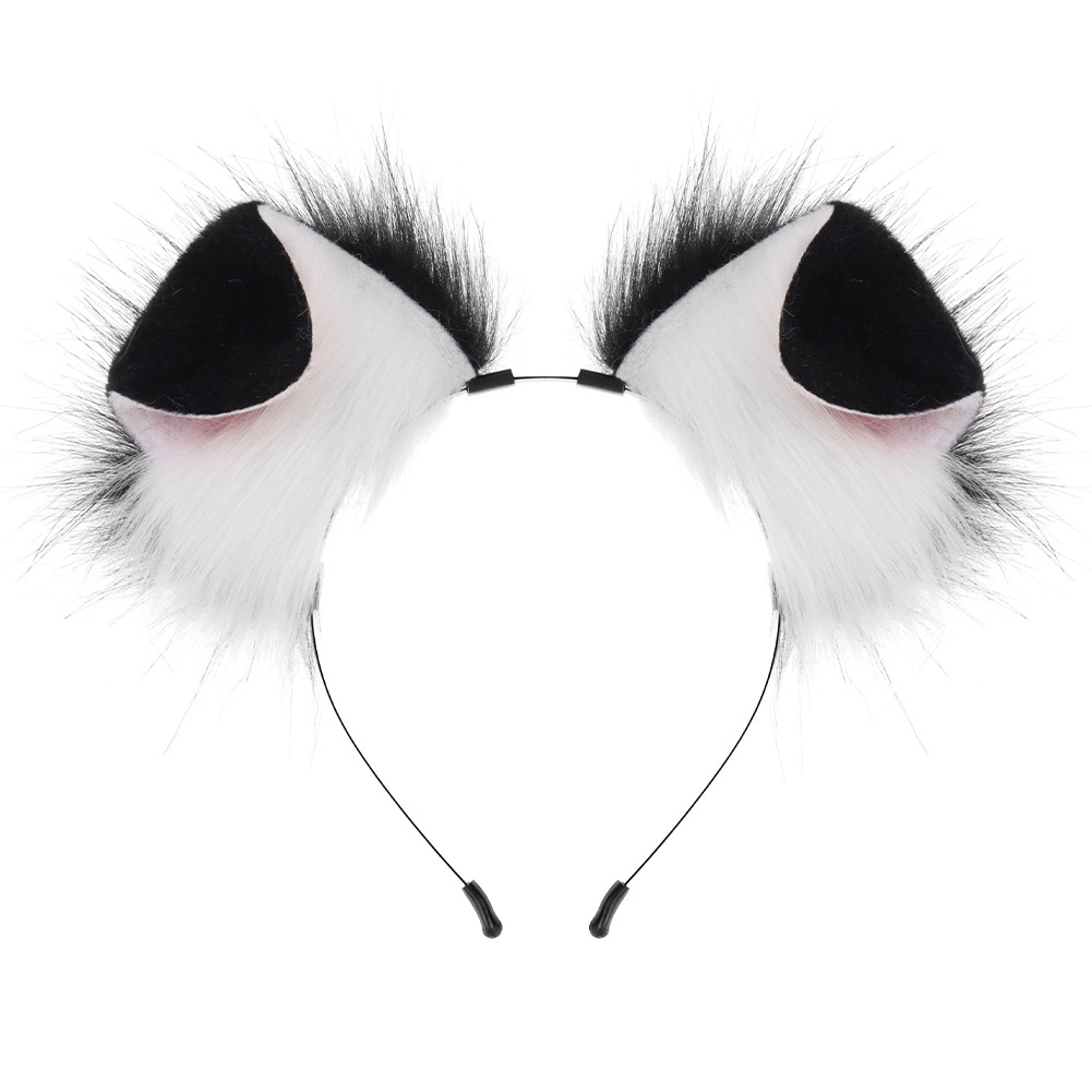 Handmade Plush Folded Ear Dog Headband Animal Ears Hair Accessory Cosplay Dog Ears Performance Tail Accessories — image 14