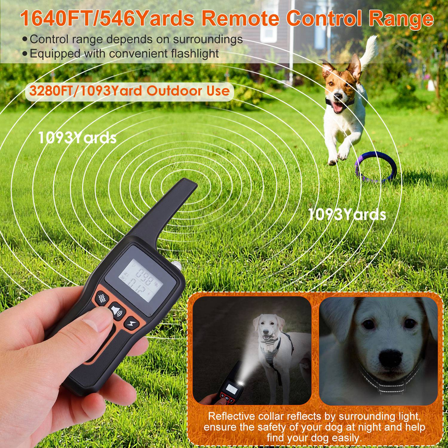 Collar de Entrenamiento Solo - Opción para Collar Completo: 3280FT Collar de Perro IP67 Impermeable con Sonido, Vibración y Corrección Eléctrica — imagen 18