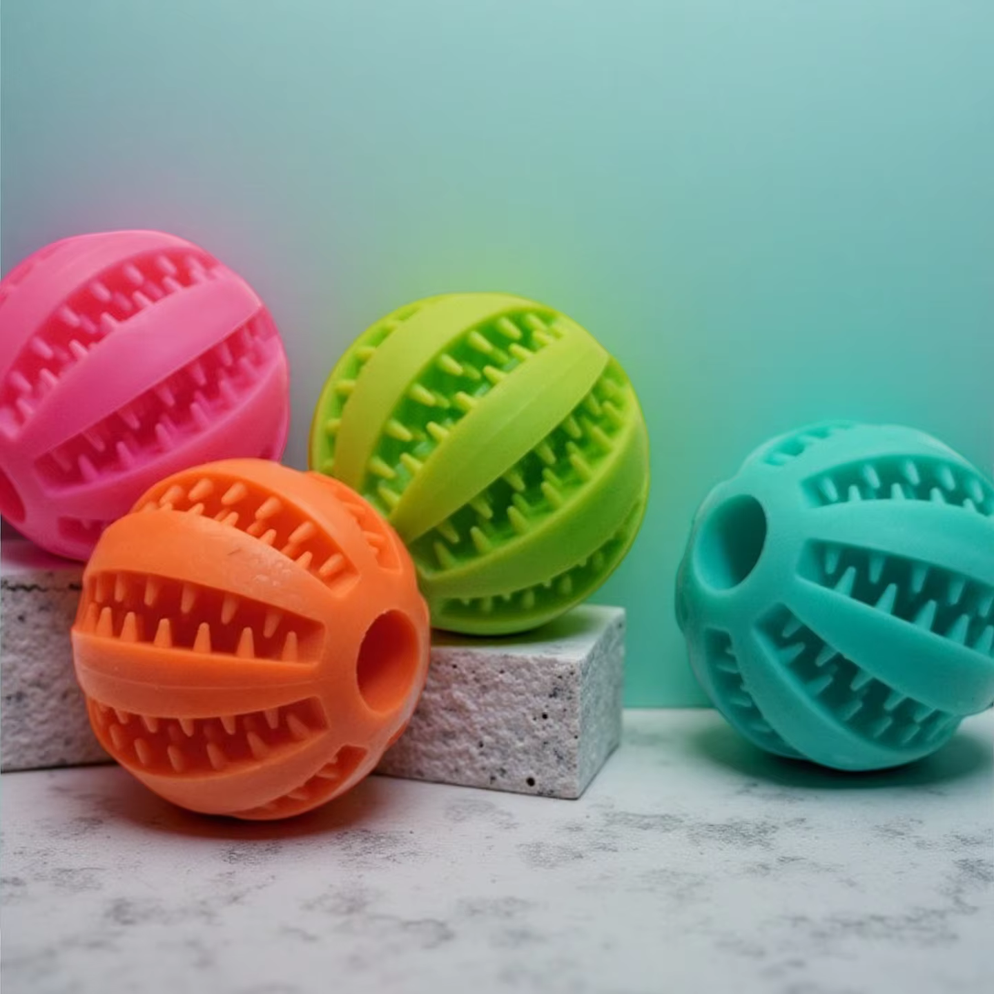 Pelotas de juguete para perros con fugas de agua, rompecabezas para mordisqueo, juguetes antifriques y de entrenamiento contra morder — imagen 4
