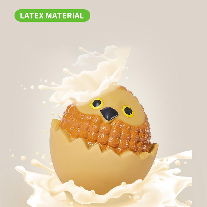 Latex shell breaking owl interactive puzzle grinding sound dog toy — image 4