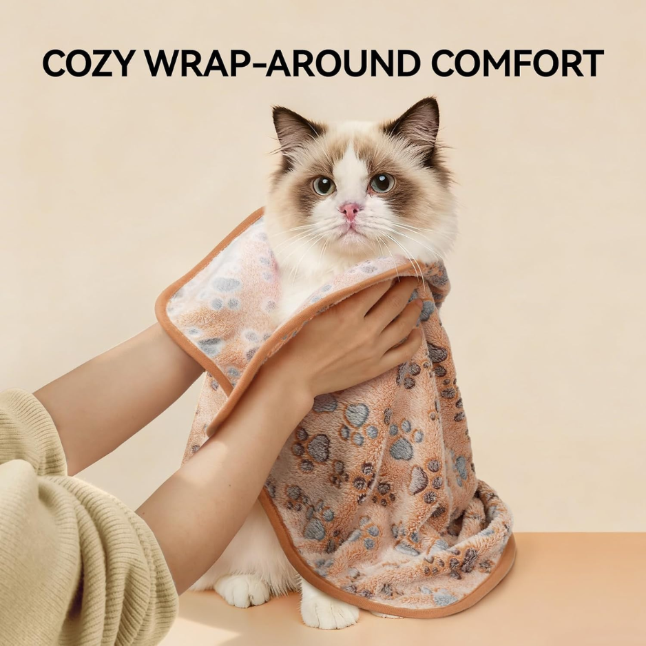 3 Pack Soft Fleece Dog Blankets, Warm & Fluffy Pet Throws — image 4