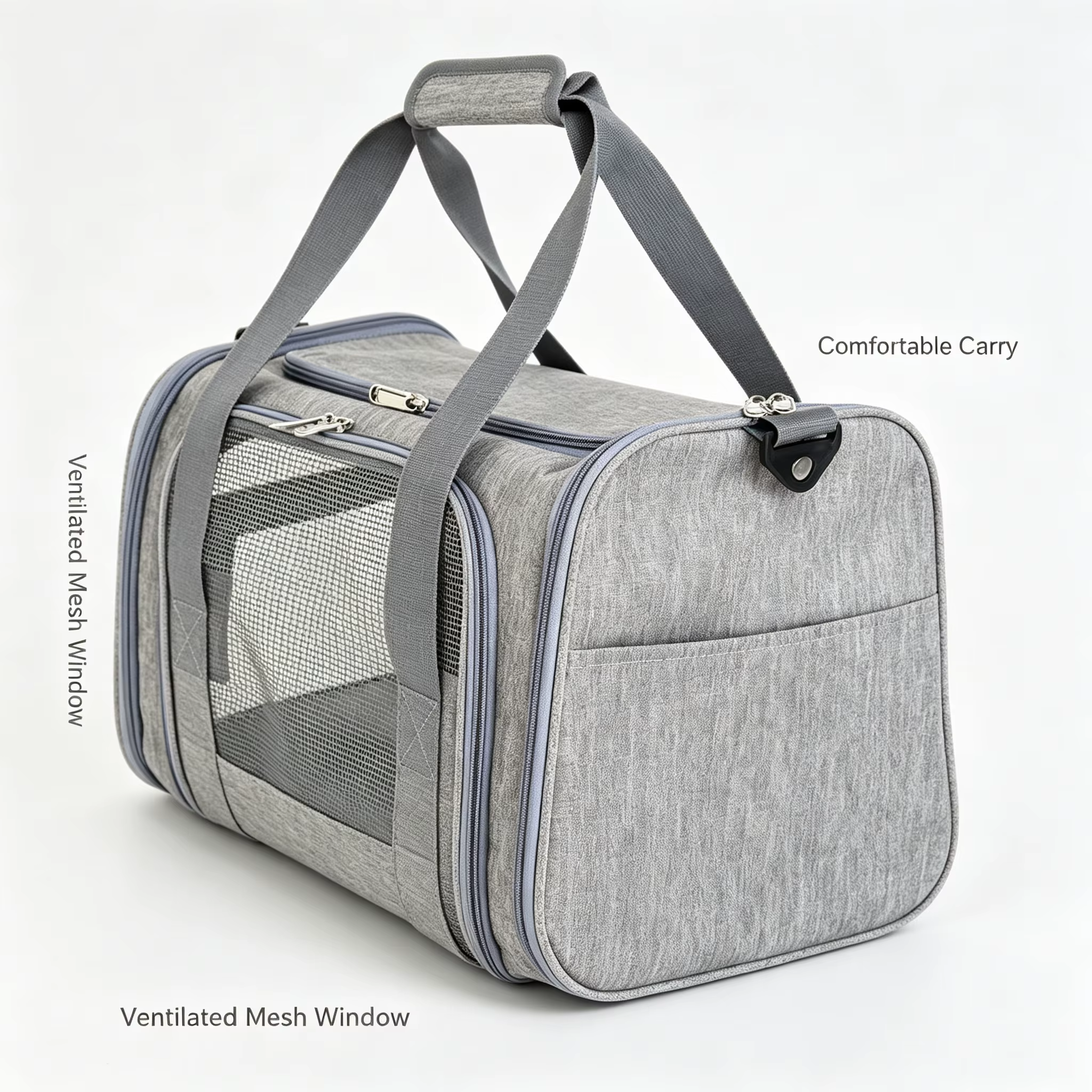 Soft-Sided Pet Carrier Bag for Medium Large Cats & Puppies, Portable Travel Dog Carrier Handbag — image 4