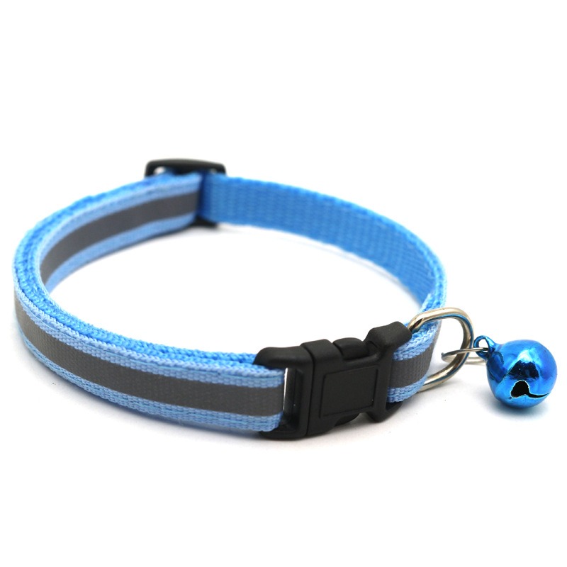 Collar reflejo de mascotas con parche reflectante para perros y gatos collar luminoso con campana — imagen 19