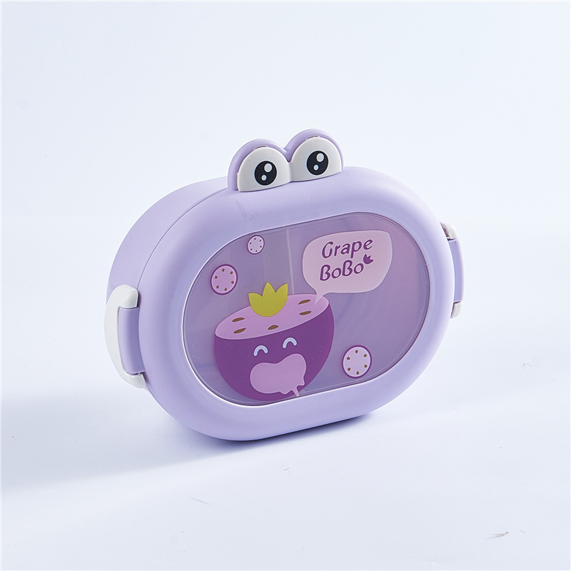 Cute little frog portable microwaveable lunch box with compartments fruit box lunch box — imagen 8