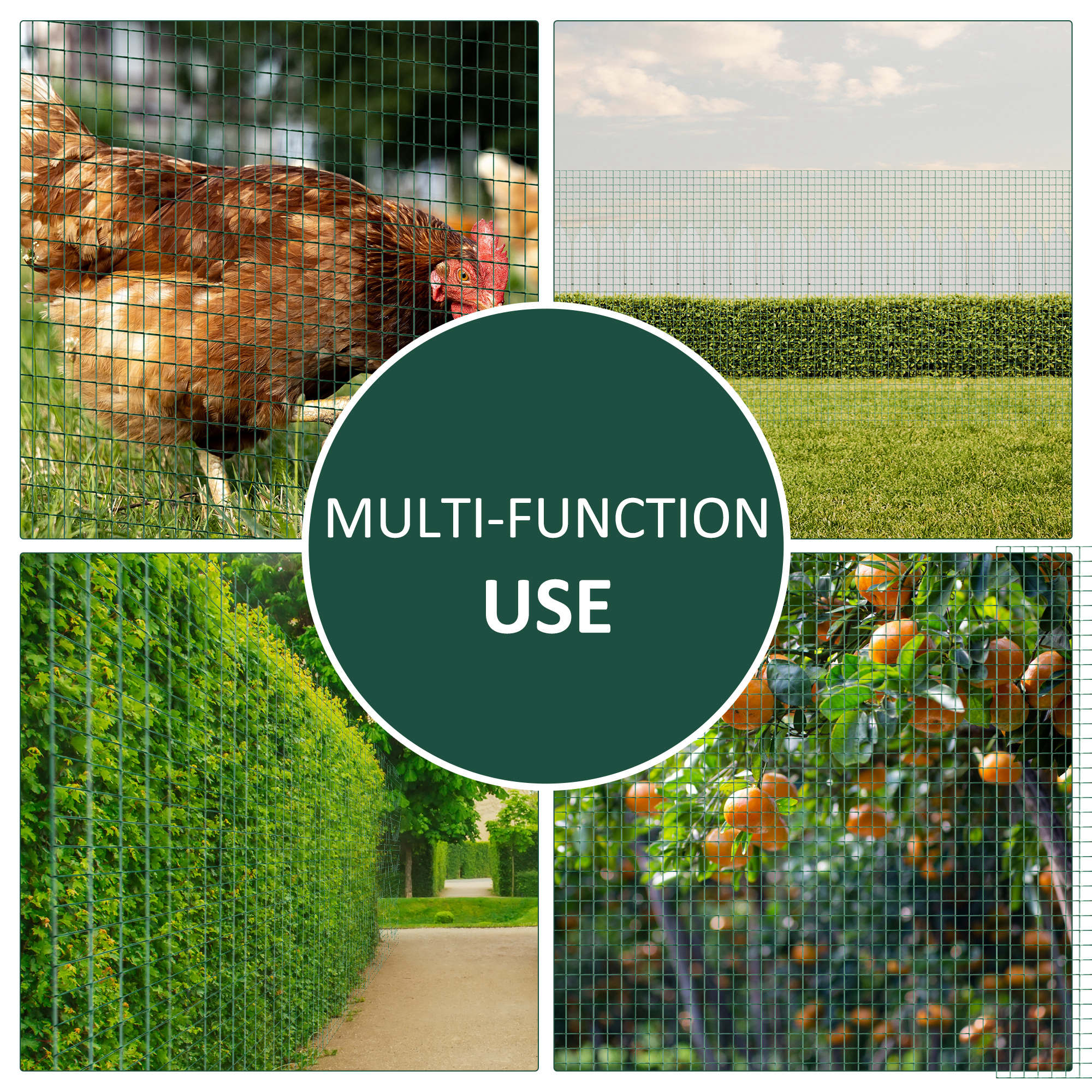 PVC Coated Steel Chicken Rabbit Mesh Fencing Wire Garden Galvanized Fence Border — imagen 4