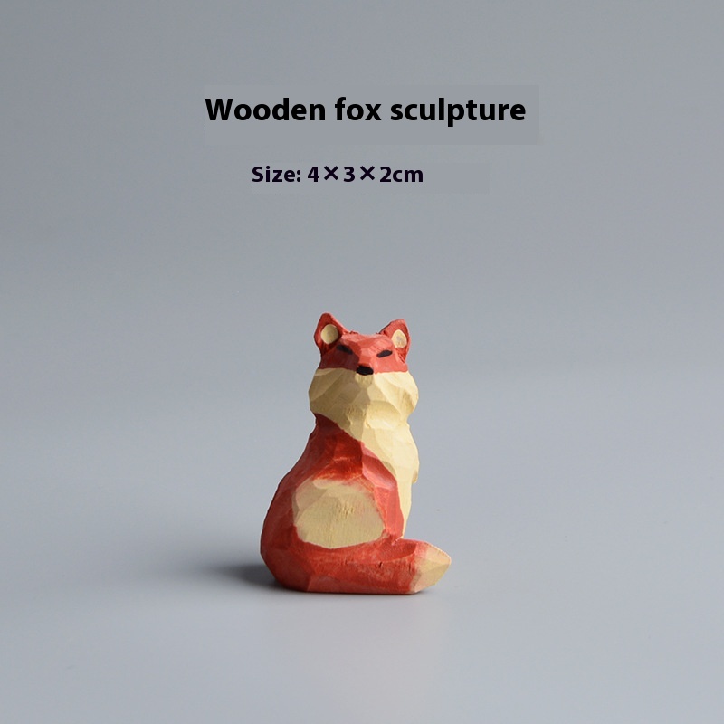 Creative Wooden Cat Trinkets Crafts Handmade Wood Carving — image 9