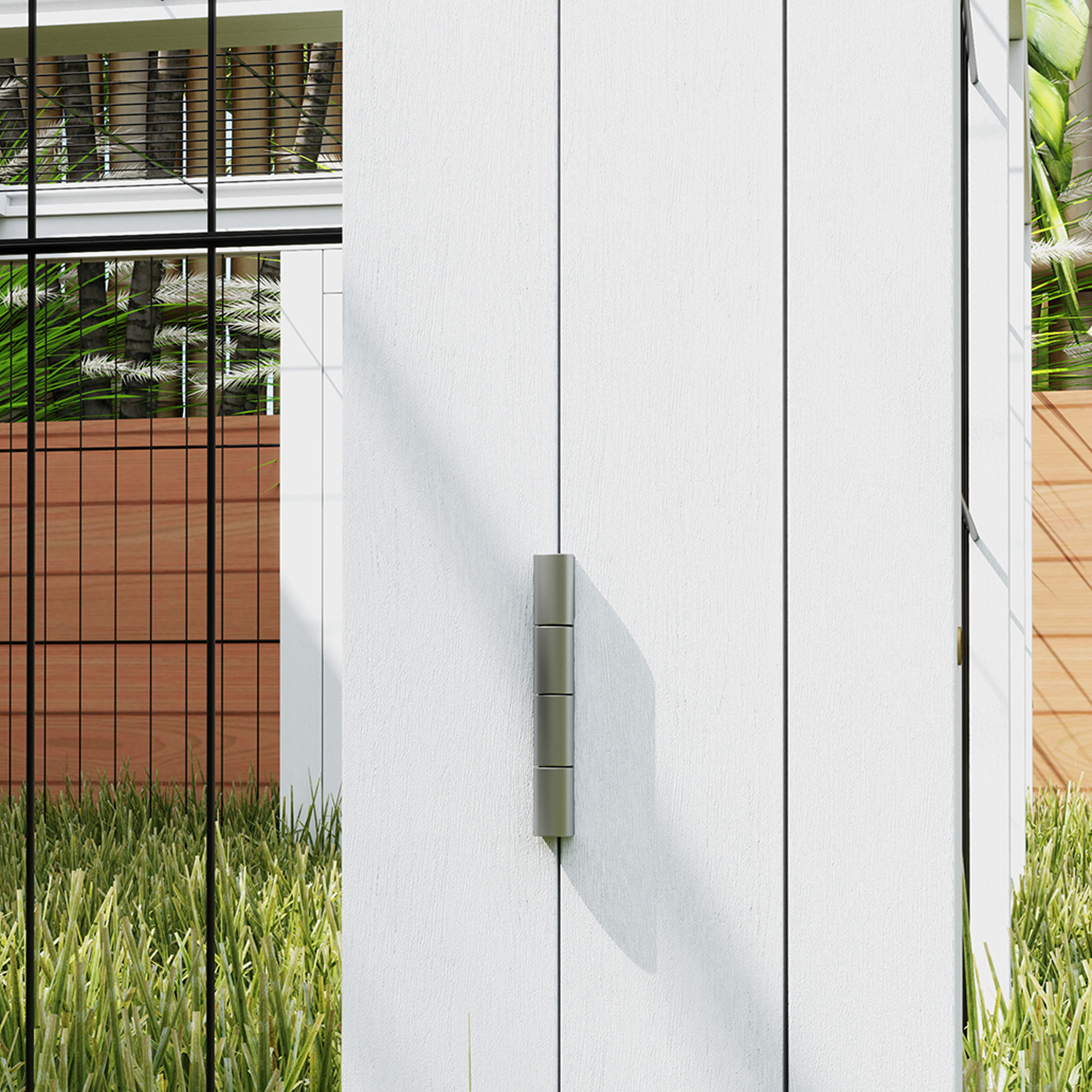 Conejera de Madera para Exterior de 59", Corral, Casa/Hábitat para Tortugas con Área de Juego y Cubierta Cerrada — imagen 4