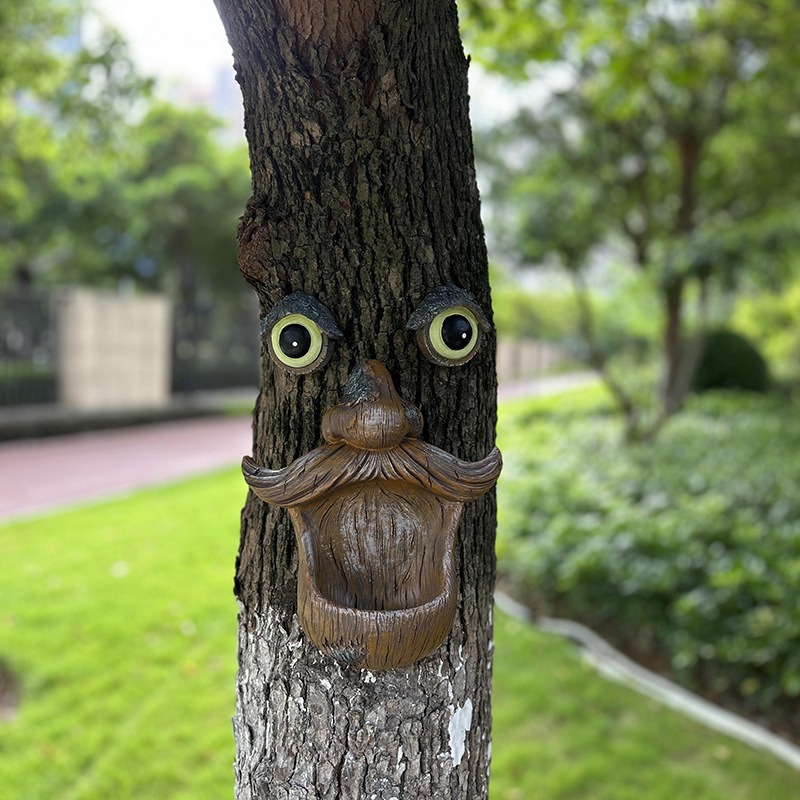 Monstruo de corteza de árbol alimentador de aves decoración jardín — imagen 2