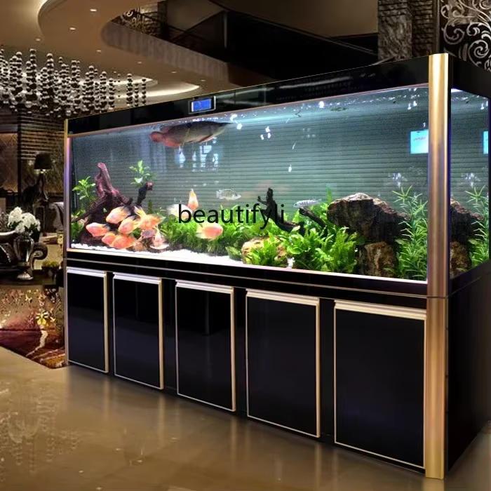 Smt03 new Large Ecological Fish Tank Aquarium Living Room Bottom Filter Change Water Super White Glass Dragon Fish Tank 1.5 Mss — image 5